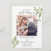 ウェディングSage Greeneryの写真を保存エレガント セーブザデート (正面/裏面)