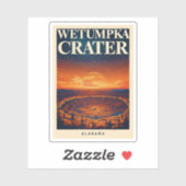 ウェトゥンプカクレーター – アラバマの自然美しい シール (シート)