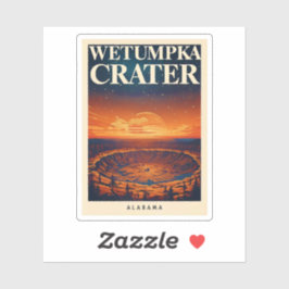 ウェトゥンプカクレーター – アラバマの自然美しい シール