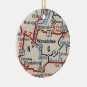 ウェナチワヴィンテージの地図 セラミックオーナメント (右)