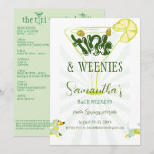 ウェニー&ティニーズマルティーニバチェロレッテビーチウィークエンド 招待状 (正面/裏面)