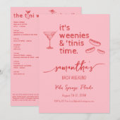 ウェニー&ティニーズレッドバチェロレッテバッハ週末 招待状 (正面/裏面)