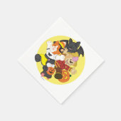 ウェビキンズハロウィーンペットムーン スタンダードカクテルナプキン (角)