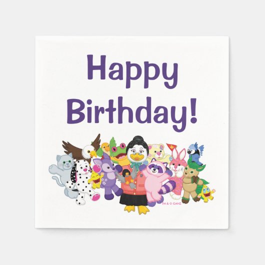 ウェブキンズの魔法の世界 スタンダードカクテルナプキン (正面)