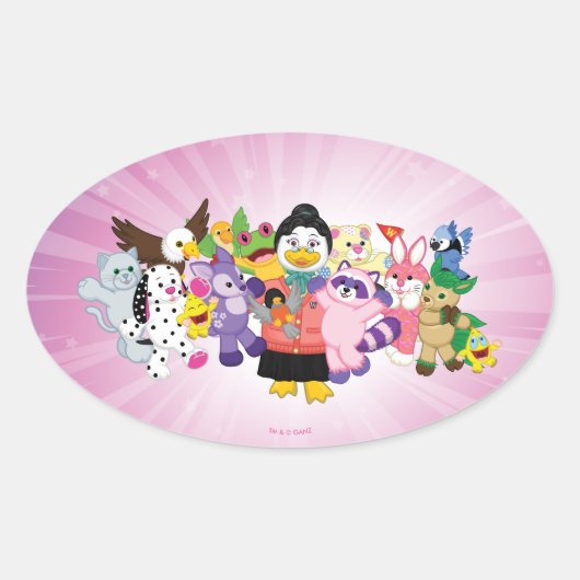 ウェブキンズの魔法の世界 楕円形シール (正面)