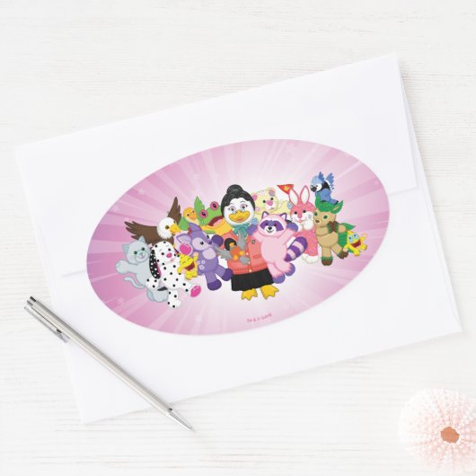 ウェブキンズの魔法の世界 楕円形シール (封筒)