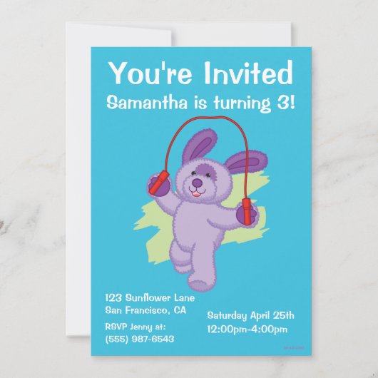 ウェブキン | グレープソーダパピー 縄跳び 招待状 (正面)