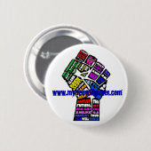 ウェブサイトが付いている勝利ボタン 缶バッジ (正面&裏面)