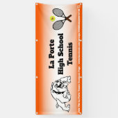 ウェブサイトの旗へのQRコードの高等学校のテニス 横断幕 (縦)