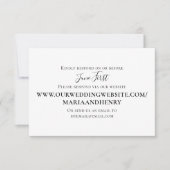 ウェブサイトシンプルテンプレートを介したミニマルな対応 出欠カード (正面)