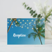 ウェブサイトビーチストリングライツパームズグラデーション披露宴 エンクロージャーカード (スタンド正面)