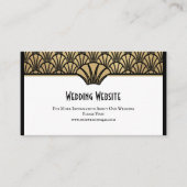 ウェブサイト情報黒の金ゴールドを結婚するアールデコ 名刺 (正面)
