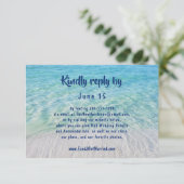 ウェブサイトRSVP応答トロピカルモダンビーチ海 出欠カード (スタンド正面)