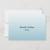 ウェブサイトRSVP応答トロピカルモダンビーチ海 出欠カード (裏面)