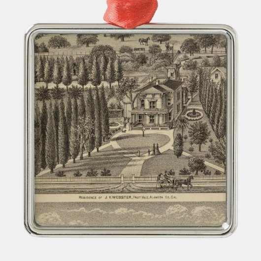 ウェブスターのアナグマの住宅 メタルオーナメント (正面)