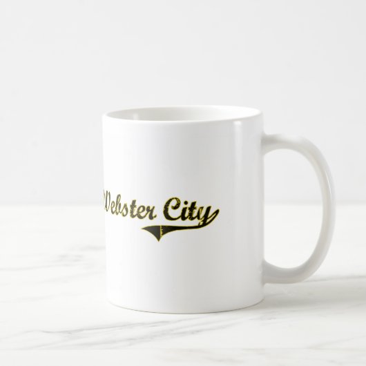 ウェブスター都市アイオワのクラシックなデザイン コーヒーマグカップ (右)