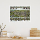 ウェブスター、MAパノラママップ – 1892 ポスター (キッチン)