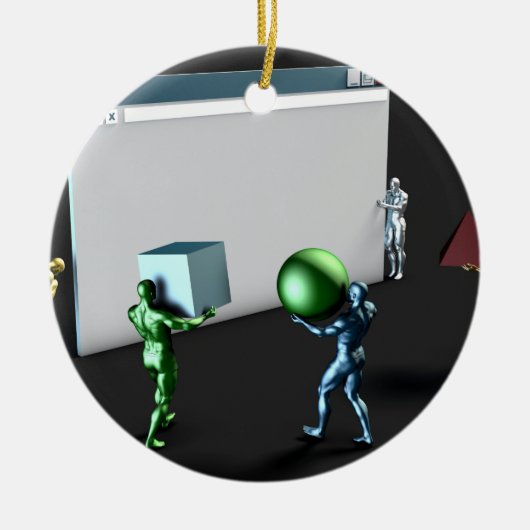 ウェブデザインサービスおよびビジネスウェブサイト セラミックオーナメント (正面)