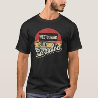 ウェブトゥーニングは私のカーディオ ヴィンテージ レトロ ウェブトゥーン Tシャツ