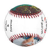 ウェブラブユーパパカスタム父の野球ギフト 野球ボール (裏面)