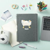 ウェブ足の入浴桶でくつろぐ太ったアヒル シール (iPadカバー)