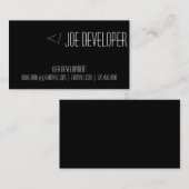 ウェブ開発者の名刺 名刺 (正面/裏面)