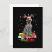 ウェマおもしろいラナードッグメリークリスマスパーティー家族 招待状 (正面/裏面)