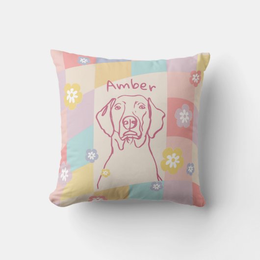 ウェマスタイリッシュラナーシンプルドカラフルッグ クッション (正面)