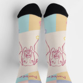 ウェマスタイリッシュラナーシンプルドカラフルッグ ソックス (上部)