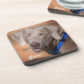 ウェマパーソナライズされたラナーパピードッグ コースター (左側)