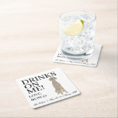 ウェマパーソナライズされたラナー結婚ズ スクエアペーパーコースター (インサイチュ)