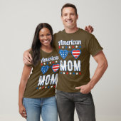 ウェメンズアメリカンママ7月4日アメリカンマザーズ Tシャツ (ユニセックス)