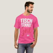 ウェメンズテーブルテニスガールことわざ付きテーブルテニス Tシャツ (正面フル)