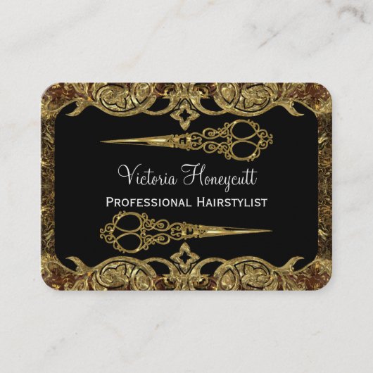 ウェリントンの二重はさみの専門のスタイル 名刺 (正面)