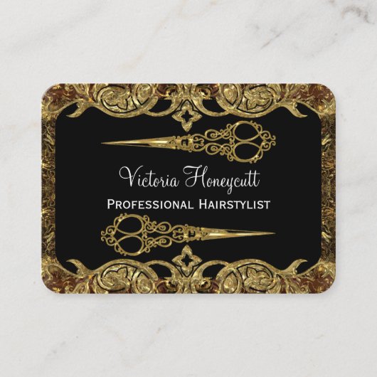 ウェリントンの二重はさみの専門のスタイル 名刺 (正面)