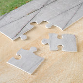 ウェリントンの彫像の前のSuzukiのモーターバイク ジグソーパズル (側面)