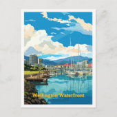 ウェリントンウォーターフロントニュージーランドトラベルヴィンテージ ポストカード (正面)