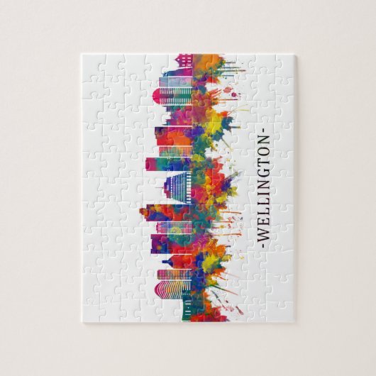 ウェリントンニュージーランドスカイライン ジグソーパズル (縦)