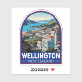 ウェリントンニュージーランドトラベルアートヴィンテージ シール (シート)