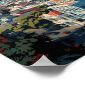 ウェリントンニュージーランドトラベルアートヴィンテージ ポスター (角)