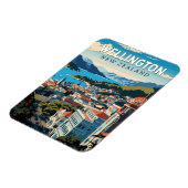 ウェリントンニュージーランドトラベルアートヴィンテージ マグネット (左側)