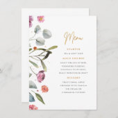 ウェリントンブーツ フラワーメニュー カード (正面/裏面)