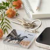 ウェリントン像の公爵アクリル製キーリング キーホルダー (正面右)