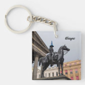 ウェリントン像の公爵アクリル製キーリング キーホルダー (正面)
