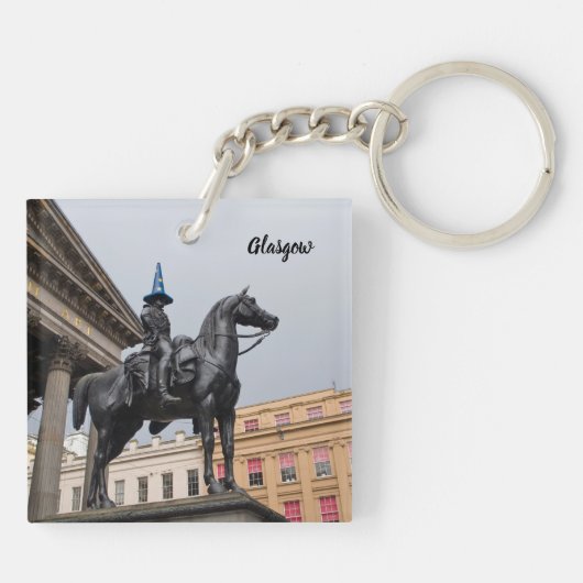 ウェリントン像の公爵アクリル製キーリング キーホルダー (裏面)