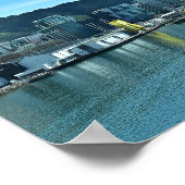 ウェリントン – ニュージーランドシティスカイライン ポスター (角)