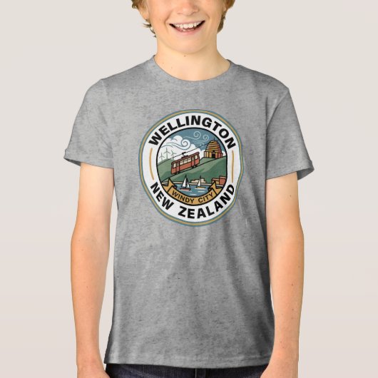 ウェリントン ニュージーランド トライブレンドTシャツ (正面)