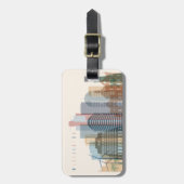 ウェリントン、ニュージーランド|都市スカイライン ラゲッジタグ (正面縦)