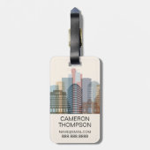 ウェリントン、ニュージーランド|都市スカイライン ラゲッジタグ (裏面縦)