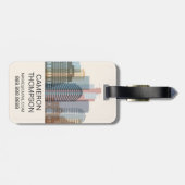 ウェリントン、ニュージーランド|都市スカイライン ラゲッジタグ (裏面横)